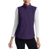 imageTACVASEN Womens Fleece Vest Outerwear Lightweight Sleeveless Zip up Jacket with Pockets Warm Polar Soft Fall WinterDeep Purple