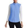 imageTACVASEN Womens Fleece Vest Outerwear Lightweight Sleeveless Zip up Jacket with Pockets Warm Polar Soft Fall WinterLight Blue