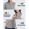 imageTACVASEN Womens Fleece Vest Outerwear Lightweight Sleeveless Zip up Jacket with Pockets Warm Polar Soft Fall WinterLight Grey