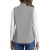 imageTACVASEN Womens Fleece Vest Outerwear Lightweight Sleeveless Zip up Jacket with Pockets Warm Polar Soft Fall WinterLight Grey