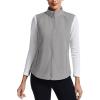 imageTACVASEN Womens Fleece Vest Outerwear Lightweight Sleeveless Zip up Jacket with Pockets Warm Polar Soft Fall WinterLight Grey