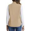 imageTACVASEN Womens Fleece Vest Outerwear Lightweight Sleeveless Zip up Jacket with Pockets Warm Polar Soft Fall WinterLight Khaki