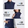 imageTACVASEN Womens Fleece Vest Outerwear Lightweight Sleeveless Zip up Jacket with Pockets Warm Polar Soft Fall WinterNavy