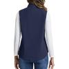 imageTACVASEN Womens Fleece Vest Outerwear Lightweight Sleeveless Zip up Jacket with Pockets Warm Polar Soft Fall WinterNavy