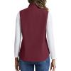 imageTACVASEN Womens Fleece Vest Outerwear Lightweight Sleeveless Zip up Jacket with Pockets Warm Polar Soft Fall WinterWine Red