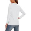 imageTACVASEN Athletic Shirts for Women Dry Fit Shirts Sun Protection Shirts Swim Shirts Summer Shirts Active Shirts Sun Shirts UPF 50 Shirts Golf Shirts White