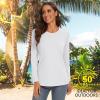 imageTACVASEN Athletic Shirts for Women Dry Fit Shirts Sun Protection Shirts Swim Shirts Summer Shirts Active Shirts Sun Shirts UPF 50 Shirts Golf Shirts White