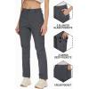 imageTACVASEN Hiking Pants for Women Warm Fleece Lining Soft Shell Pants Multi Pockets Dark Grey L