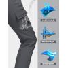 imageTACVASEN Hiking Pants for Women Warm Fleece Lining Soft Shell Pants Multi Pockets Dark Grey L