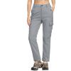 imageTACVASEN Hiking Pants for Women Water Resistant Snowboard Ski Pants with 5 Pockets Light Grey L