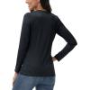 imageTACVASEN Long Sleeve Shirts Women UPF 50 Golf Sun Shirts Exercise SPF Shirt Performance Rash Guard Outdoor Hiking ShirtsBlack