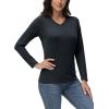 imageTACVASEN Long Sleeve Shirts Women UPF 50 Golf Sun Shirts Exercise SPF Shirt Performance Rash Guard Outdoor Hiking ShirtsBlack