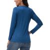 imageTACVASEN Long Sleeve Shirts Women UPF 50 Golf Sun Shirts Exercise SPF Shirt Performance Rash Guard Outdoor Hiking ShirtsBlue