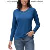 imageTACVASEN Long Sleeve Shirts Women UPF 50 Golf Sun Shirts Exercise SPF Shirt Performance Rash Guard Outdoor Hiking ShirtsBlue