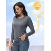 imageTACVASEN Long Sleeve Shirts Women UPF 50 Golf Sun Shirts Exercise SPF Shirt Performance Rash Guard Outdoor Hiking ShirtsDark Grey