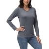 imageTACVASEN Long Sleeve Shirts Women UPF 50 Golf Sun Shirts Exercise SPF Shirt Performance Rash Guard Outdoor Hiking ShirtsDark Grey
