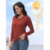 imageTACVASEN Long Sleeve Shirts Women UPF 50 Golf Sun Shirts Exercise SPF Shirt Performance Rash Guard Outdoor Hiking ShirtsDark Orange