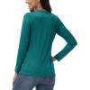 imageTACVASEN Long Sleeve Shirts Women UPF 50 Golf Sun Shirts Exercise SPF Shirt Performance Rash Guard Outdoor Hiking ShirtsE Green