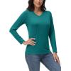 imageTACVASEN Long Sleeve Shirts Women UPF 50 Golf Sun Shirts Exercise SPF Shirt Performance Rash Guard Outdoor Hiking ShirtsE Green
