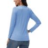 imageTACVASEN Long Sleeve Shirts Women UPF 50 Golf Sun Shirts Exercise SPF Shirt Performance Rash Guard Outdoor Hiking ShirtsLight Blue