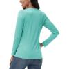 imageTACVASEN Long Sleeve Shirts Women UPF 50 Golf Sun Shirts Exercise SPF Shirt Performance Rash Guard Outdoor Hiking ShirtsLight Green