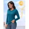 imageTACVASEN Long Sleeve Shirts Women UPF 50 Golf Sun Shirts Exercise SPF Shirt Performance Rash Guard Outdoor Hiking ShirtsP Blue