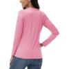 imageTACVASEN Long Sleeve Shirts Women UPF 50 Golf Sun Shirts Exercise SPF Shirt Performance Rash Guard Outdoor Hiking ShirtsPink