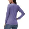imageTACVASEN Long Sleeve Shirts Women UPF 50 Golf Sun Shirts Exercise SPF Shirt Performance Rash Guard Outdoor Hiking ShirtsPurple