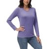 imageTACVASEN Long Sleeve Shirts Women UPF 50 Golf Sun Shirts Exercise SPF Shirt Performance Rash Guard Outdoor Hiking ShirtsPurple