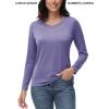 imageTACVASEN Long Sleeve Shirts Women UPF 50 Golf Sun Shirts Exercise SPF Shirt Performance Rash Guard Outdoor Hiking ShirtsPurple