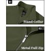 imageTACVASEN Mens Bomber Jacket Lightweight Casual Windproof Running Spring Windbreaker Sportswear OuterwearArmy Green