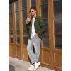 imageTACVASEN Mens Bomber Jacket Lightweight Casual Windproof Running Spring Windbreaker Sportswear OuterwearArmy Green