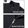 imageTACVASEN Mens Bomber Jacket Lightweight Casual Windproof Running Spring Windbreaker Sportswear OuterwearBlack