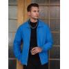 imageTACVASEN Mens Bomber Jacket Lightweight Casual Windproof Running Spring Windbreaker Sportswear OuterwearBlue Green