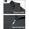 imageTACVASEN Mens Bomber Jacket Lightweight Casual Windproof Running Spring Windbreaker Sportswear OuterwearDark Grey