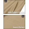 imageTACVASEN Mens Bomber Jacket Lightweight Casual Windproof Running Spring Windbreaker Sportswear OuterwearKhaki