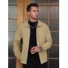 imageTACVASEN Mens Bomber Jacket Lightweight Casual Windproof Running Spring Windbreaker Sportswear OuterwearKhaki