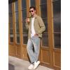 imageTACVASEN Mens Bomber Jacket Lightweight Casual Windproof Running Spring Windbreaker Sportswear OuterwearKhaki