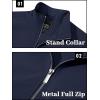 imageTACVASEN Mens Bomber Jacket Lightweight Casual Windproof Running Spring Windbreaker Sportswear OuterwearNavy