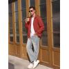 imageTACVASEN Mens Bomber Jacket Lightweight Casual Windproof Running Spring Windbreaker Sportswear OuterwearOrange Red