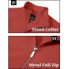 imageTACVASEN Mens Bomber Jacket Lightweight Casual Windproof Running Spring Windbreaker Sportswear OuterwearOrange Red