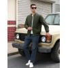 imageTACVASEN Mens Bomber Jacket Windproof Windbreaker Thermal Quilted Jacket Warm Winter Padded CoatsArmygreen