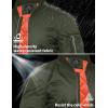 imageTACVASEN Mens Bomber Jacket Windproof Windbreaker Thermal Quilted Jacket Warm Winter Padded CoatsArmygreen