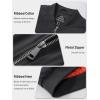 imageTACVASEN Mens Bomber Jacket Windproof Windbreaker Thermal Quilted Jacket Warm Winter Padded CoatsBlack