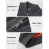 imageTACVASEN Mens Bomber Jacket Windproof Windbreaker Thermal Quilted Jacket Warm Winter Padded CoatsDarkgrey
