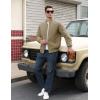imageTACVASEN Mens Bomber Jacket Windproof Windbreaker Thermal Quilted Jacket Warm Winter Padded CoatsKhaki