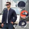 imageTACVASEN Mens Bomber Jacket Windproof Windbreaker Thermal Quilted Jacket Warm Winter Padded CoatsNavy