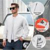 imageTACVASEN Mens Bomber Jacket Windproof Windbreaker Thermal Quilted Jacket Warm Winter Padded CoatsWhite
