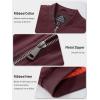 imageTACVASEN Mens Bomber Jacket Windproof Windbreaker Thermal Quilted Jacket Warm Winter Padded CoatsWinered
