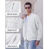 imageTACVASEN Mens Bomber Jackets Thermal Quilted Jacket Water Resistant Warm Winter CoatsWhite